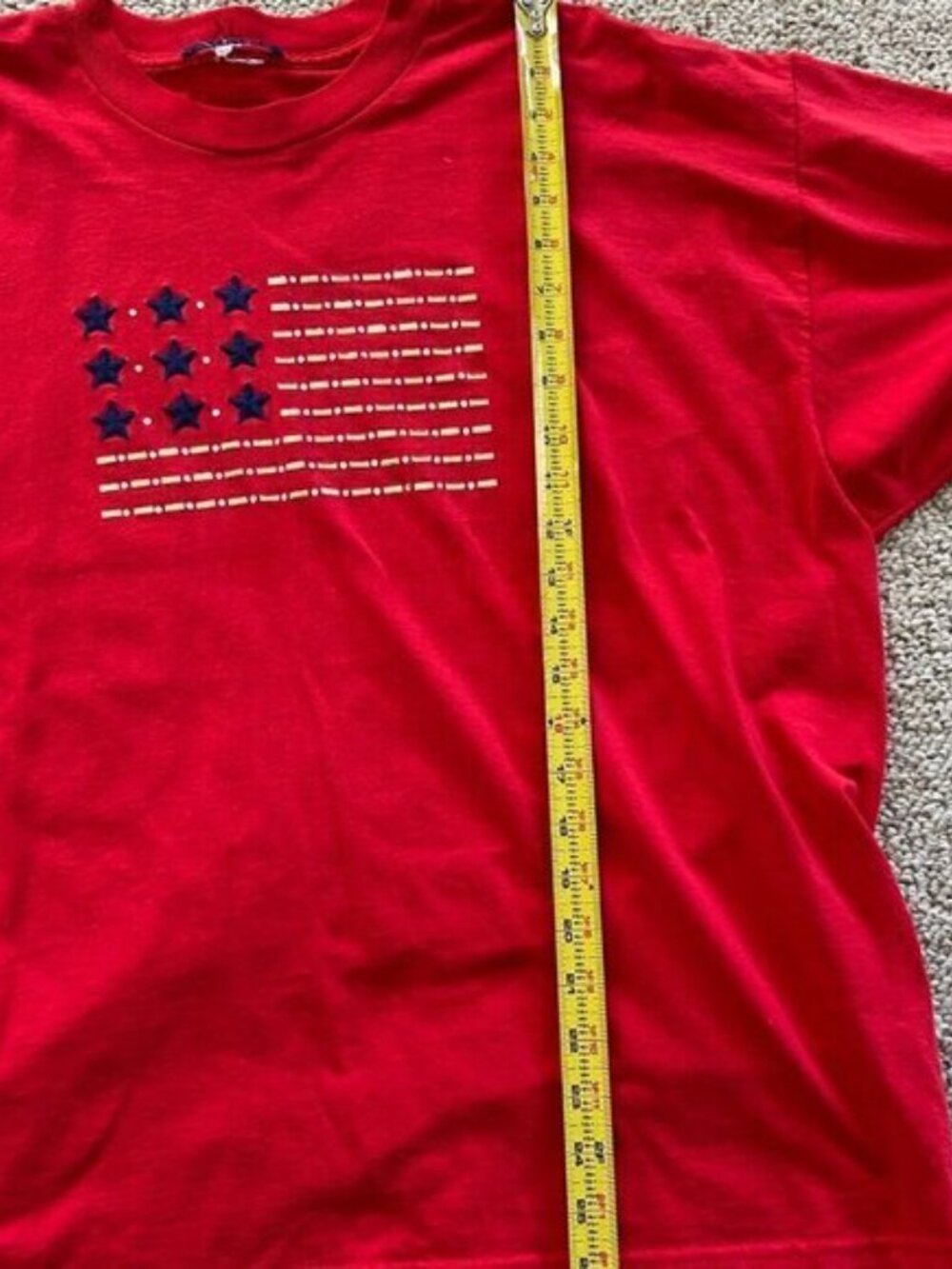 Patriotic American Flag Tee XL Red White Blue 4th of July Shirt - Picture 6 of 7